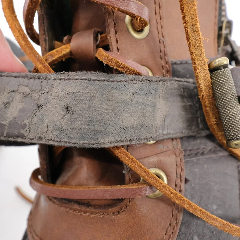 Polo Ralph Lauren Allendale II Duck Boots Brown Mens 14 FLAWS